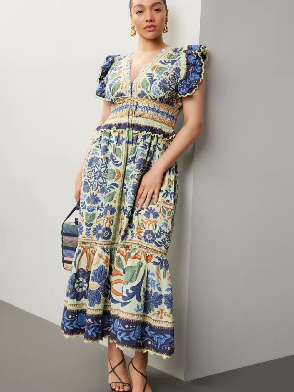 Farm Rio Ocean Tapestry Maxi Dress